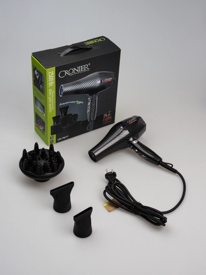 Профессиональный фен CRONIER – 2500W, с 3 насадками — ASSAL-CR7977