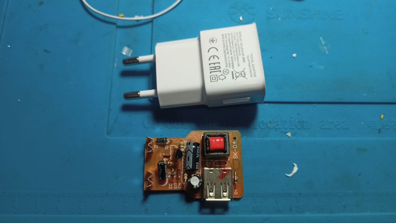 Zaryadlash adapteri, 5 V, 2 A, USB, 500 mA/soat, tez zaryadlash