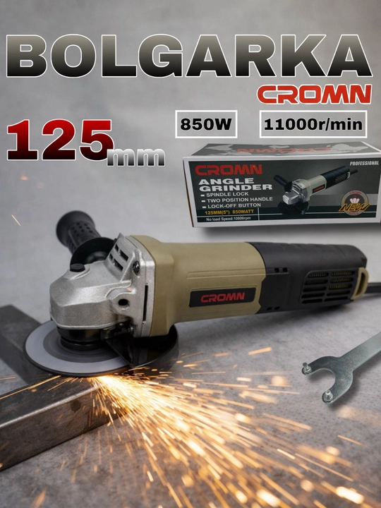 Bolgarka professional silliqlash mashinasi, 125 mm CROWN-125 - 