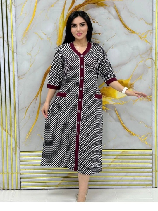 Tugmali ayollar uy xalati - 