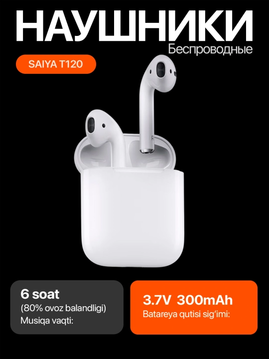 Беспроводные наушники Saiya — Bluetooth 6.0, ENC шумоподавление, 15 м дальность - 