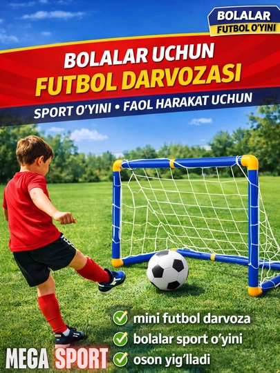 Bolalar uchun futbol darvozasi to'plami - 