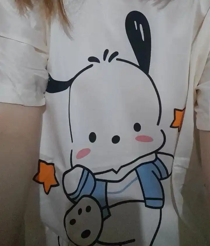 Ayollar uchun pijama 2 qismli: futbolka, shim, koreyscha uslub, erkin bichim, SOVG'A UCHUN