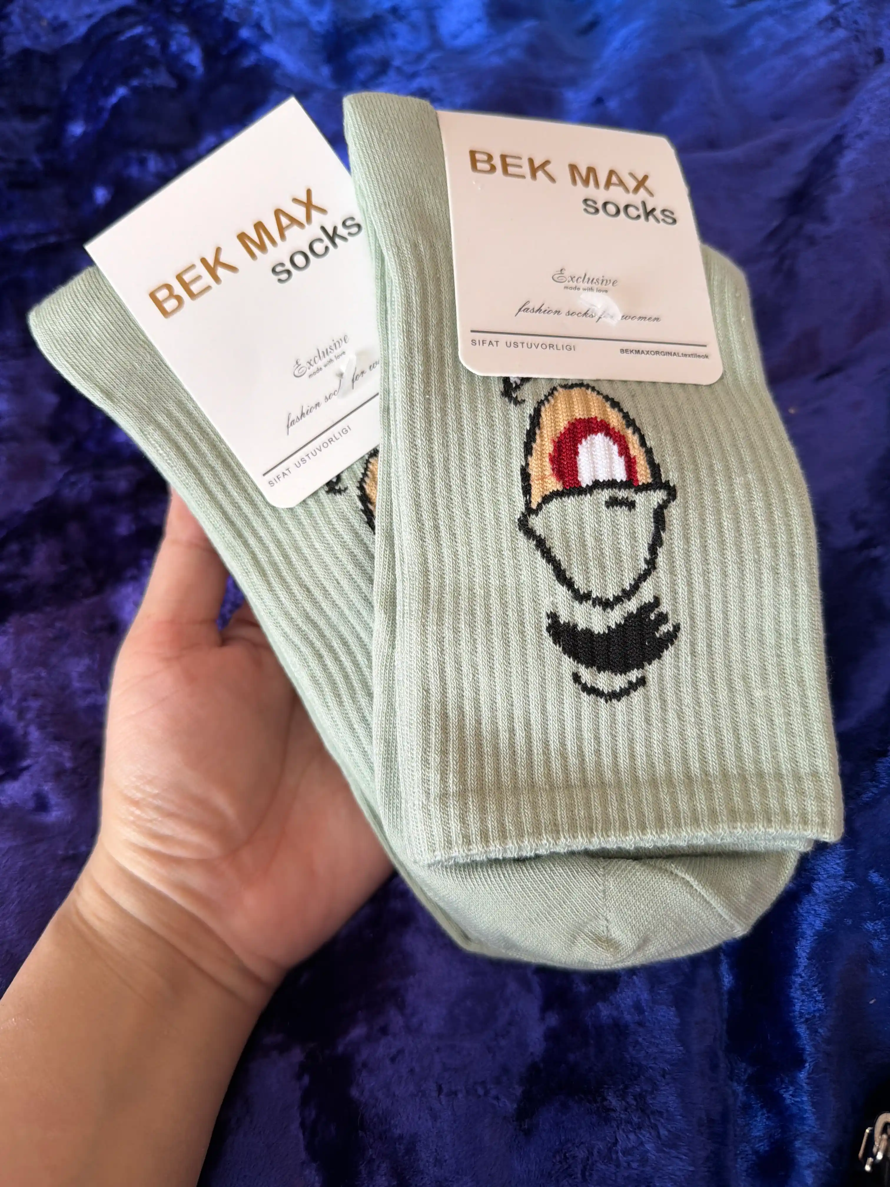 Носки длинные, спортивные, мужские и женские, "BEK MAX" с принтом, 36-42