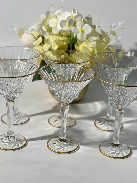 Fujerlar va martini to‘plami, 6 dona, 6 kishilik