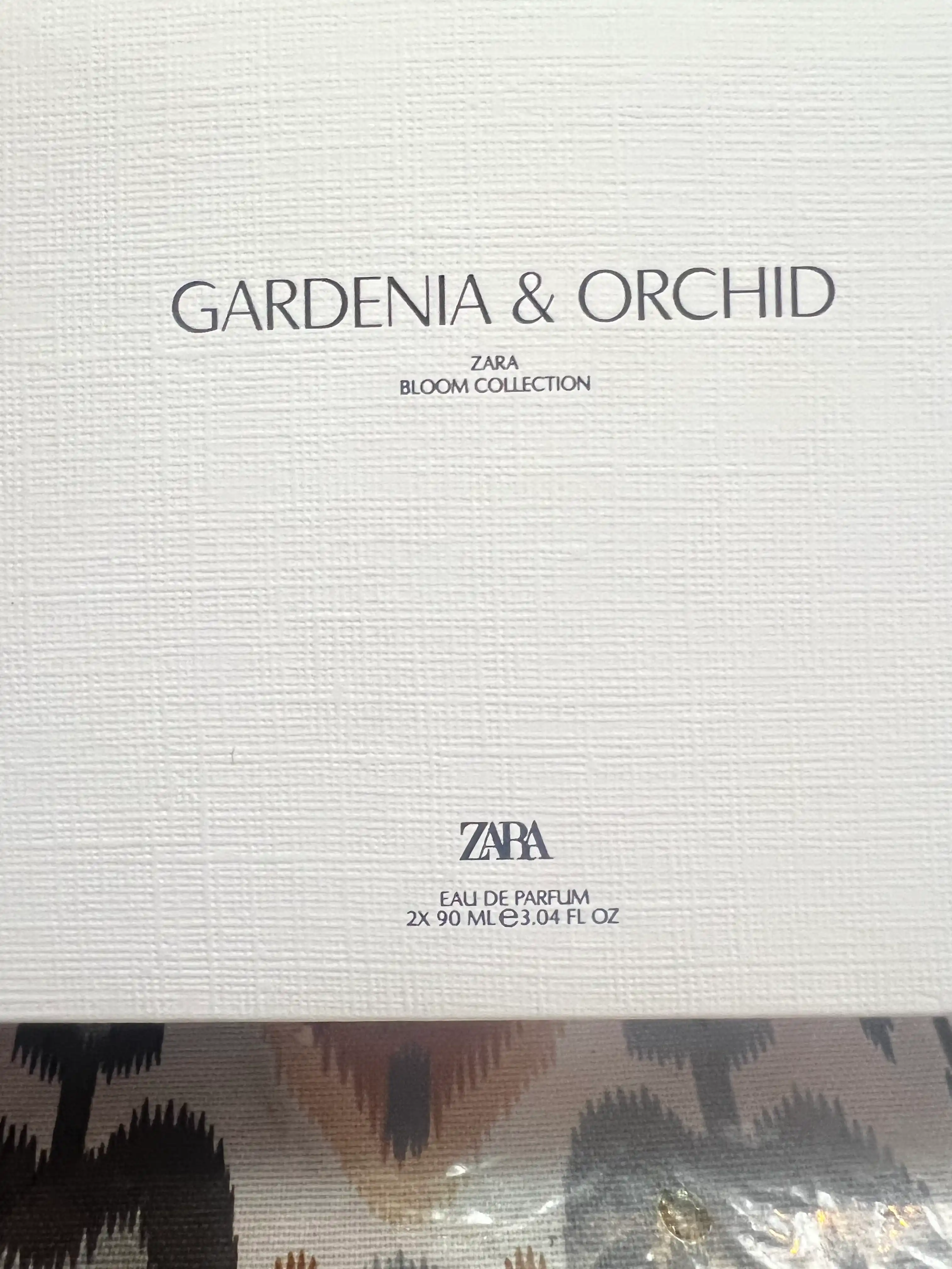 Parfyumlangan suv Zara Gardenia + Orchid, ayollar uchun 30+30, 90+90, ml