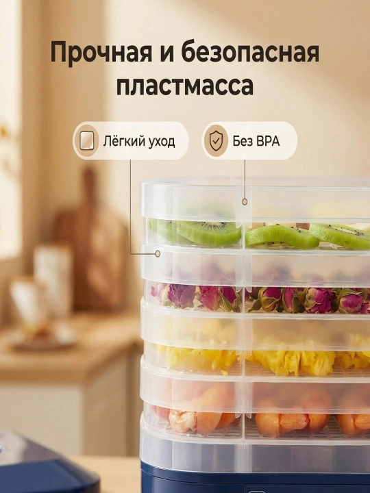Meva va sabzavotlar uchun, 5 qavatli elektr quritgich