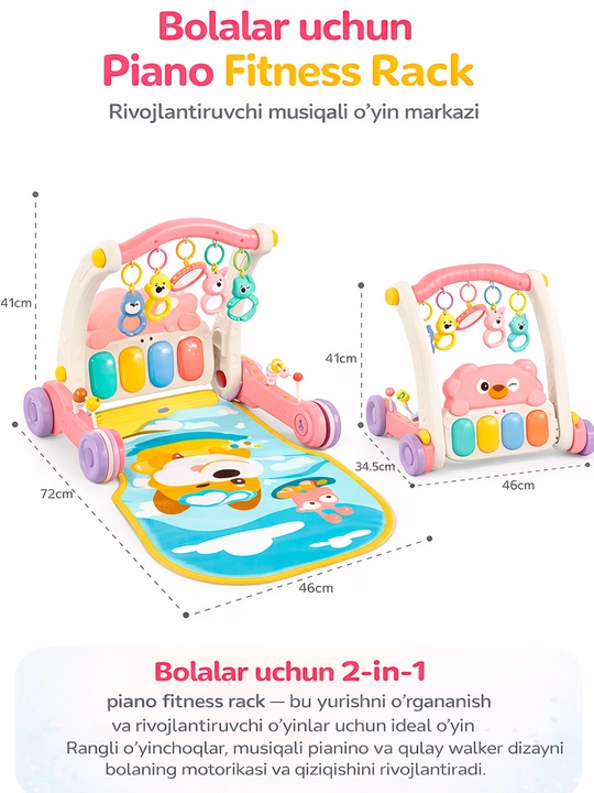 Kichkintoylar uchun rivojlantiruvchi o‘yin gilamchasi - 