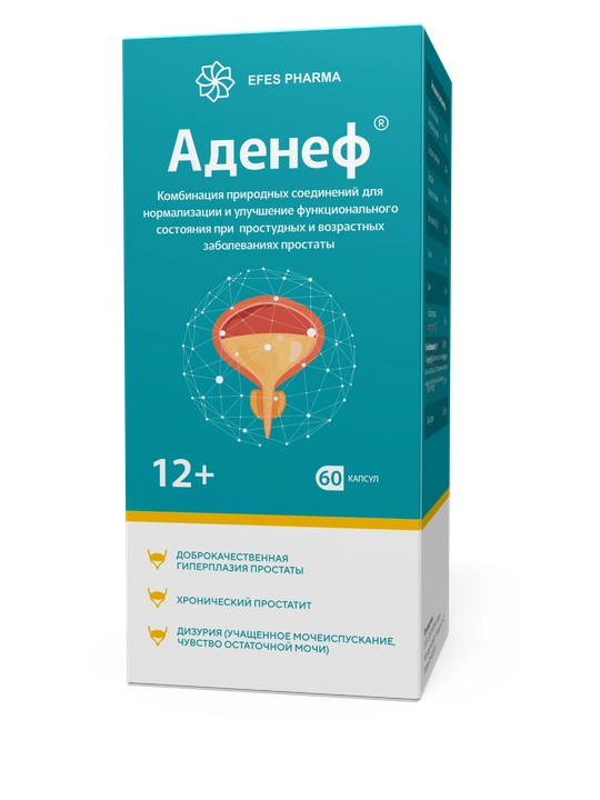 ADENEF - prostata salomatligini qo‘llab-quvvatlash uchun biologik faol qo‘shimcha - 