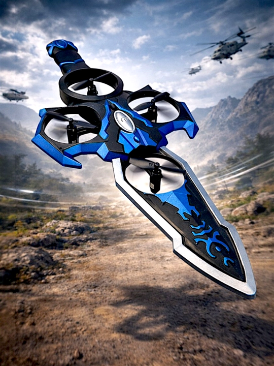 Dron samolyot radioboshqaruvli, 360° manyovrli, RGB chiroqli qiruvchi samolyot, o'yinchoq