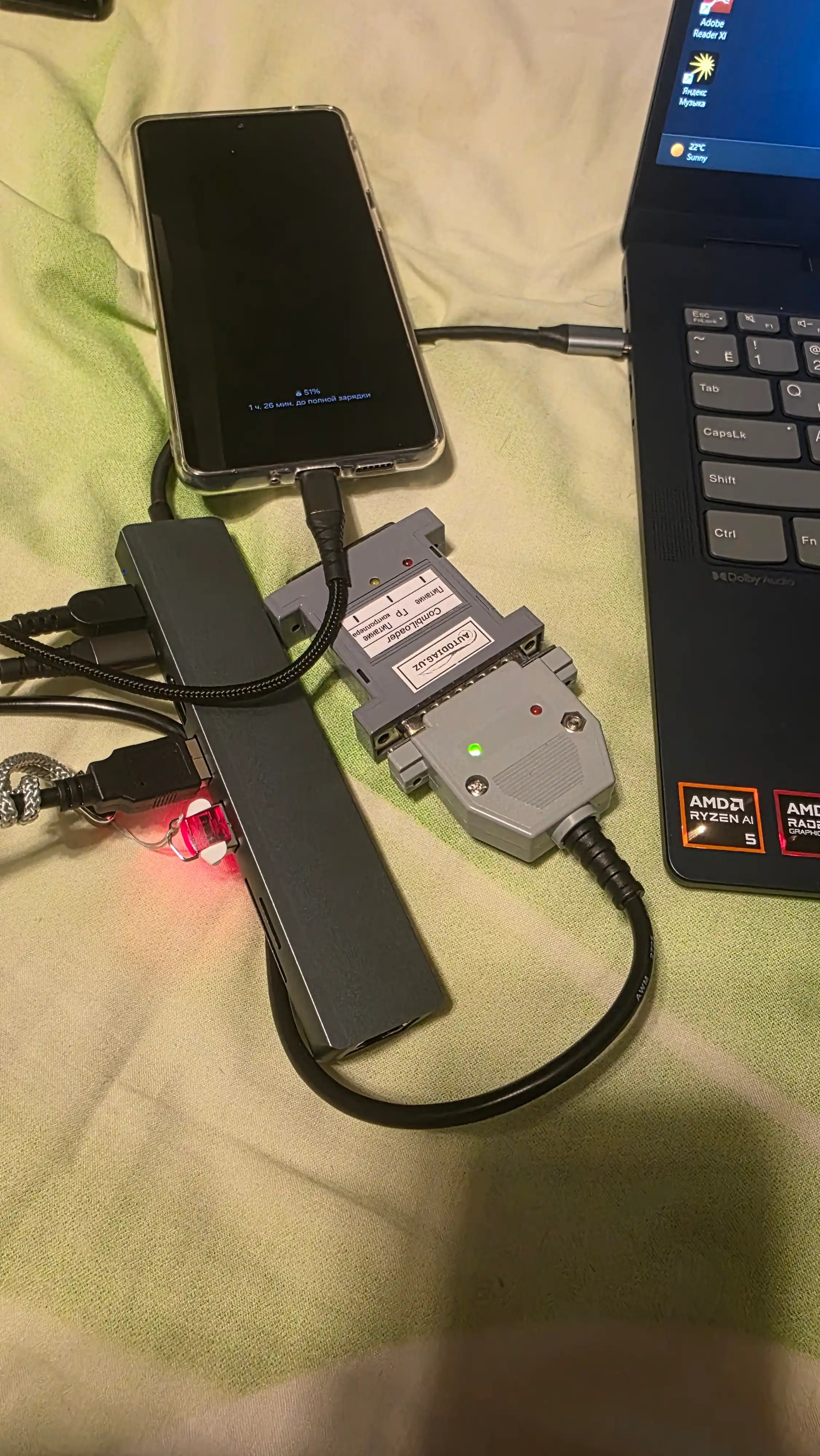 Doc stansiya, Type-C, Lightning USB HUB, MacBook, iPad Pro va Android va iOS samsung dex