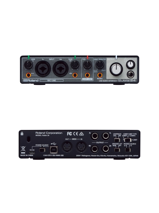 Roland RUBIX 24 audio interfeysi, USB, 2 ta kirish/4 ta chiqish