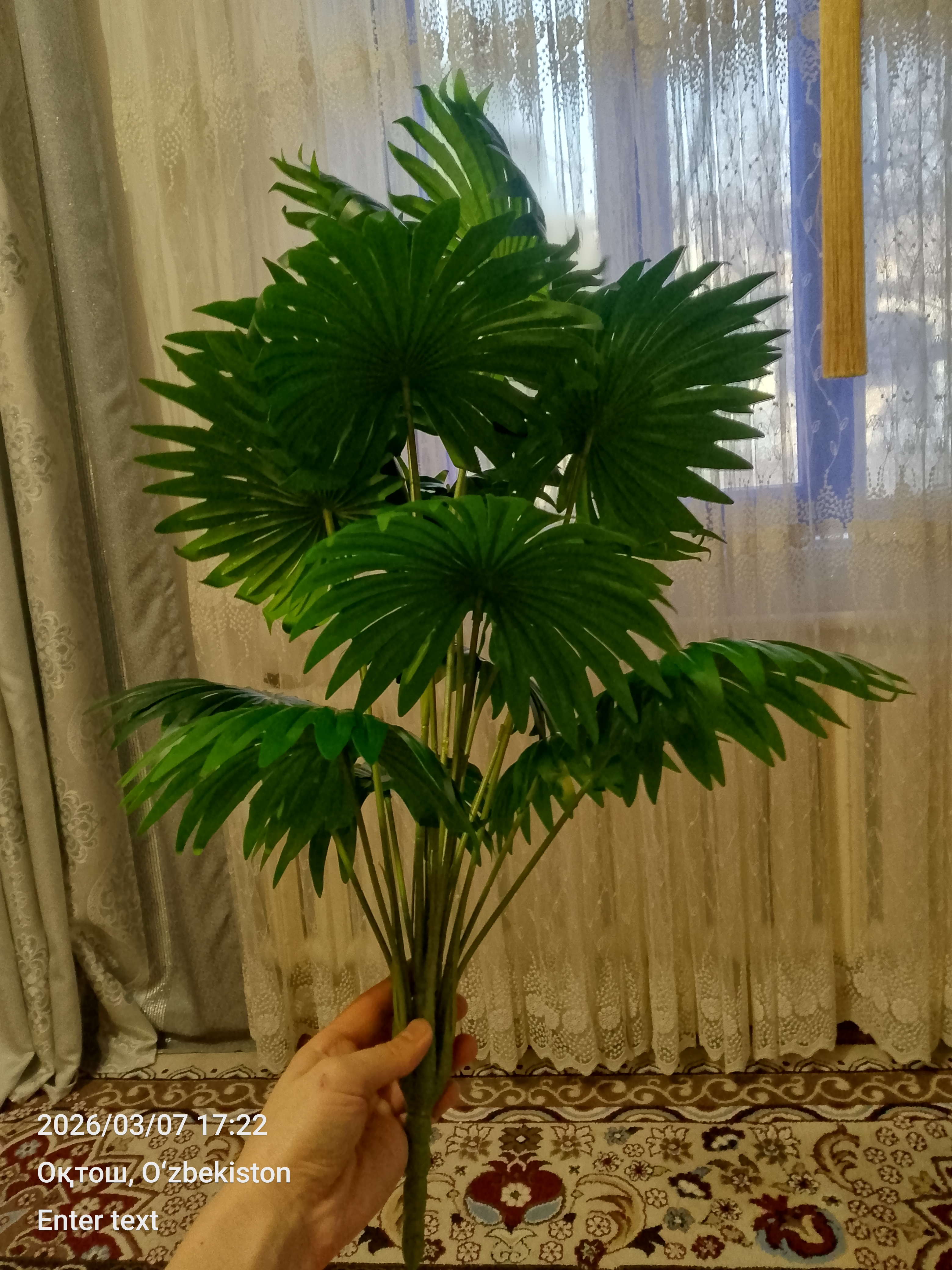 Dekor va interyer uchun silikonli suniy gul, tuvaksiz, tana va bargdan iborat