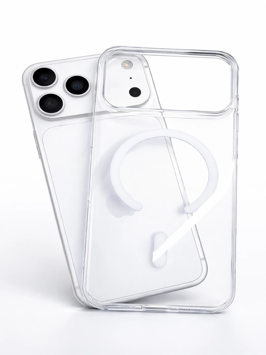 IPhone 17, 16, 15, 14, 13, 12, 11 Pro Max, Pro, Air MagSafe uchun shaffof g‘ilof - 