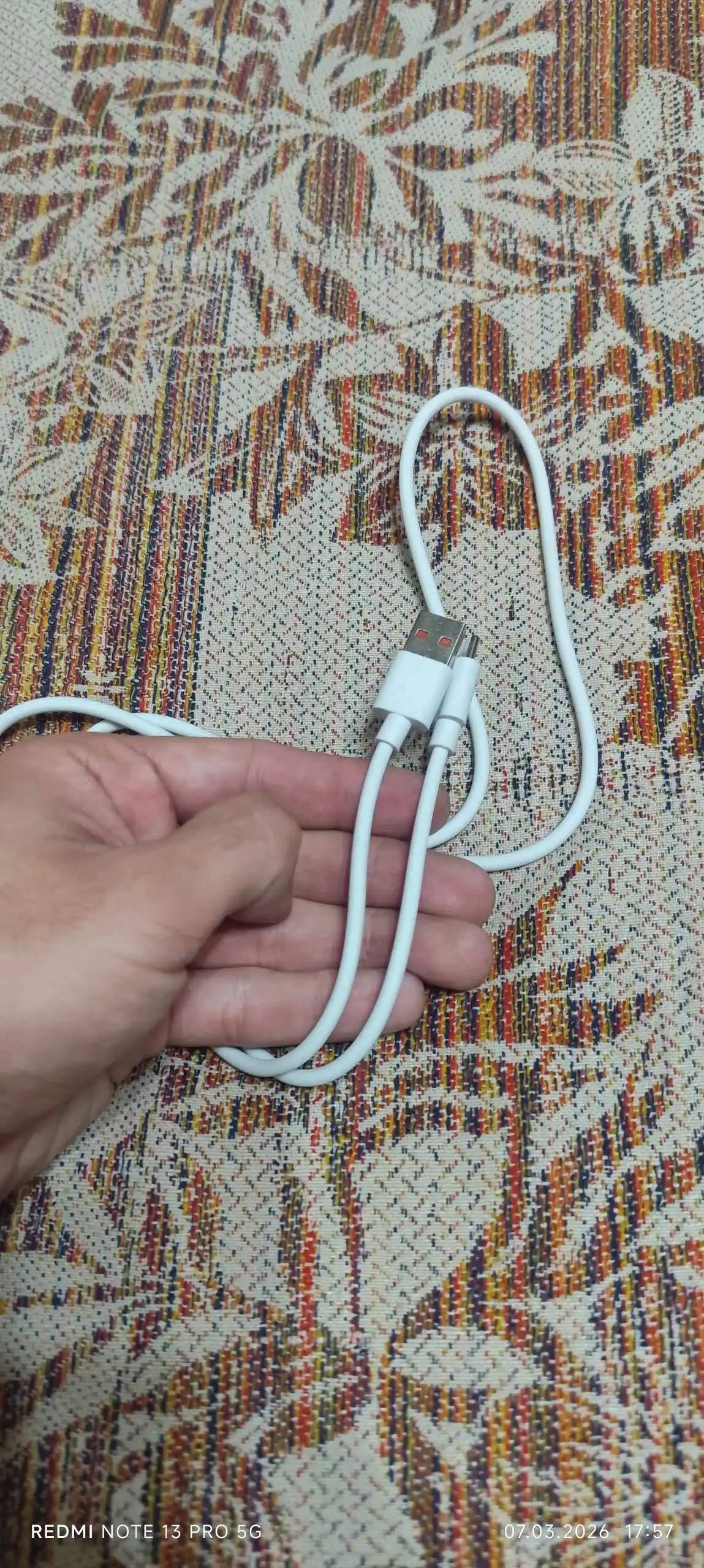 USB Type-C 3.0 kabeli, 6A, mustahkam, tez zaryadlash va ma’lumot uzatish uchun