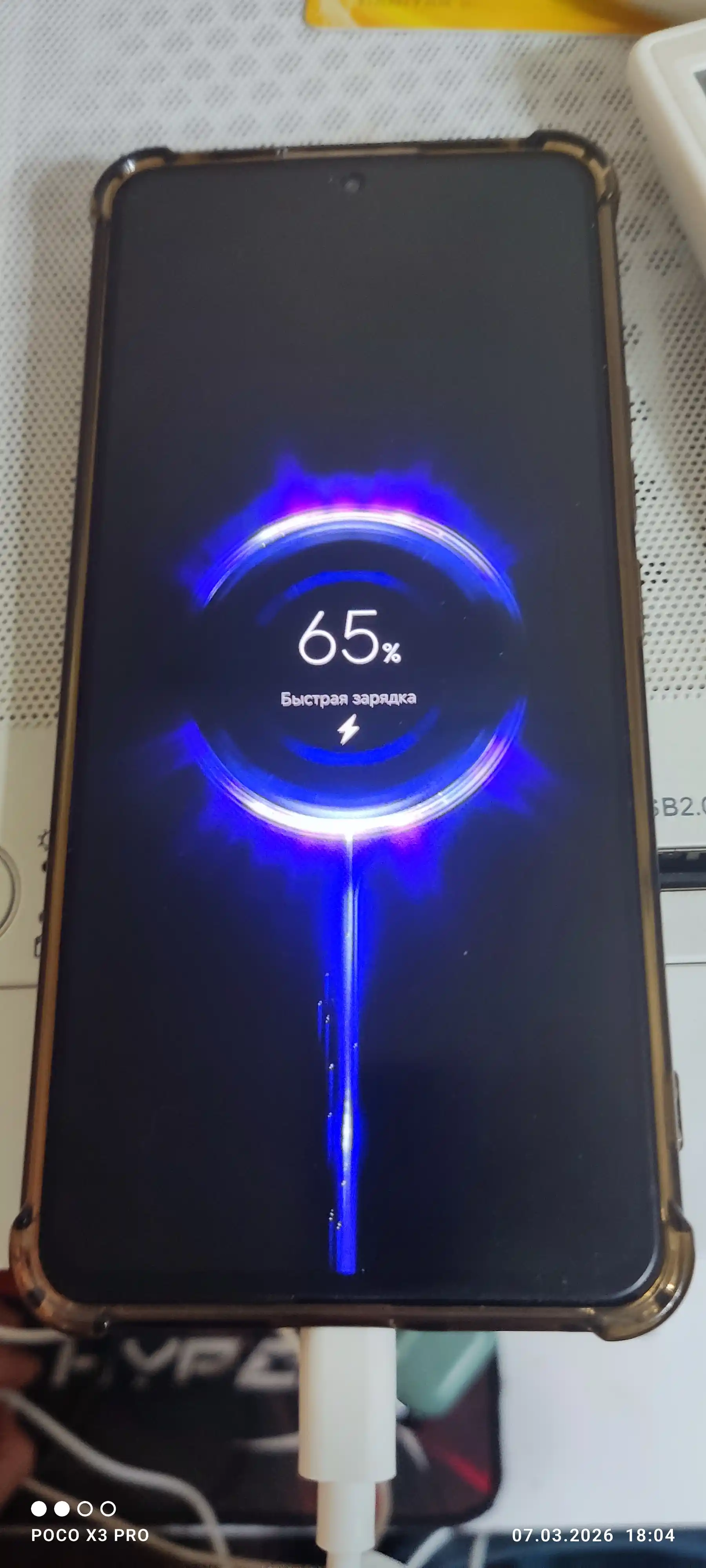 USB Type-C 3.0 kabeli, 6A, mustahkam, tez zaryadlash va ma’lumot uzatish uchun