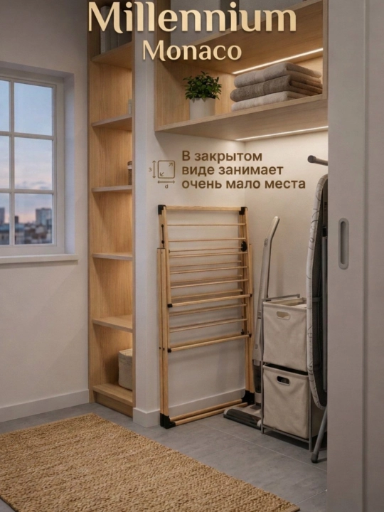 Сушилка для белья, напольная, Millennium Master, металлическая