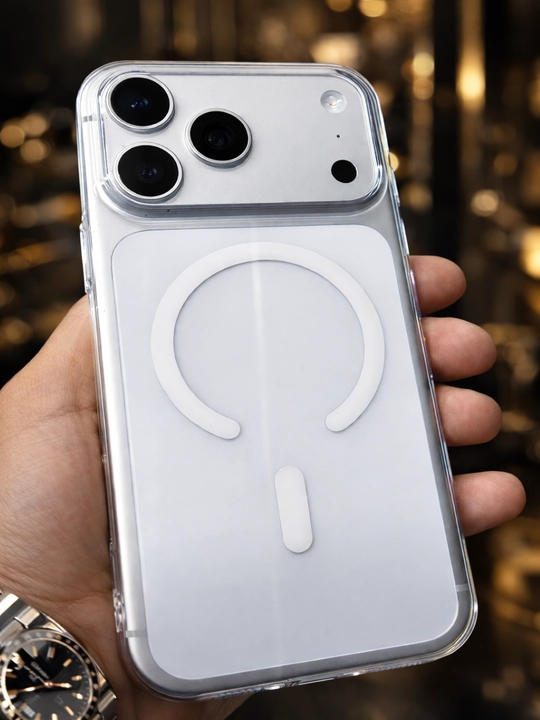 IPhone 17, 16, 15, 14, 13, 12, 11 Pro Max, Pro, Air MagSafe uchun shaffof g‘ilof