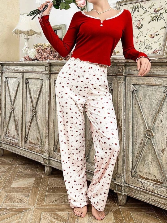 Pijama, ayollar uy kiyimi, yumshoq pijama, cartoon printli pijama M-XXL