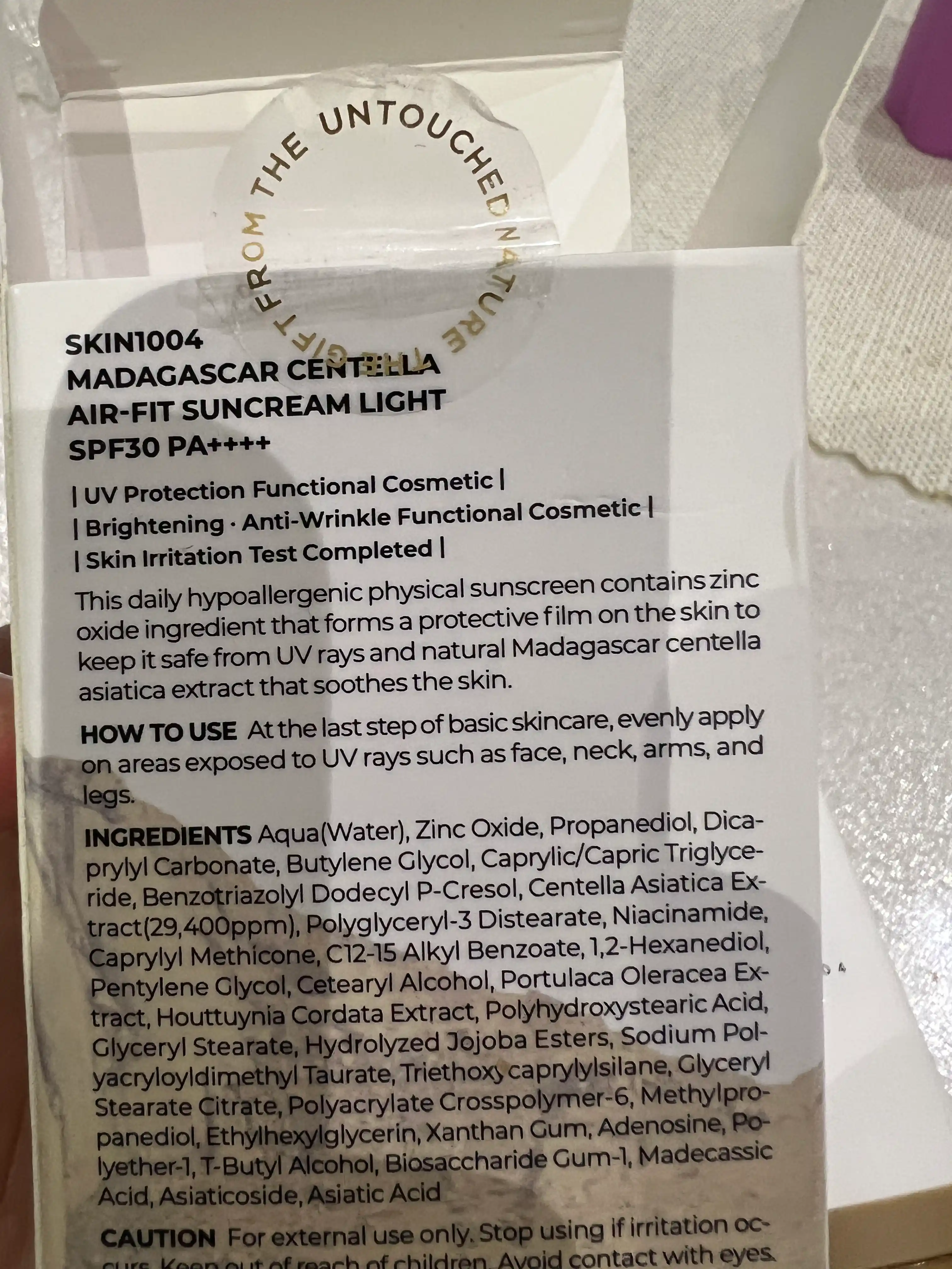 Солнцезащитный крем с центеллой SPF 50+ Skin1004 Madagascar Centella SPF50+ PA++++, 50 мл