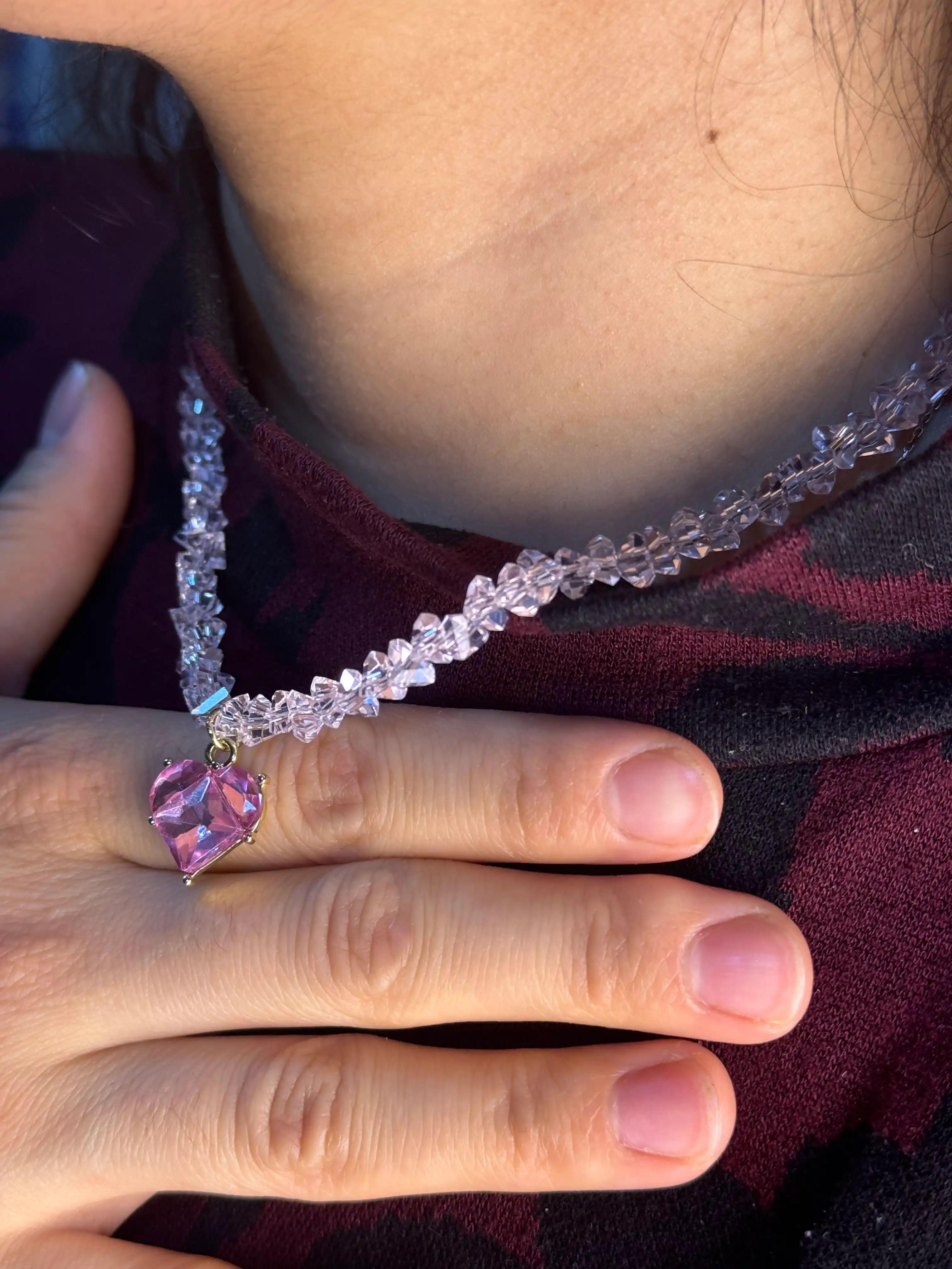 Elegant 4 tasi 1 da choker, ayollar nozik yurak zanjir taqinchoqlari, ayollar marjonlari