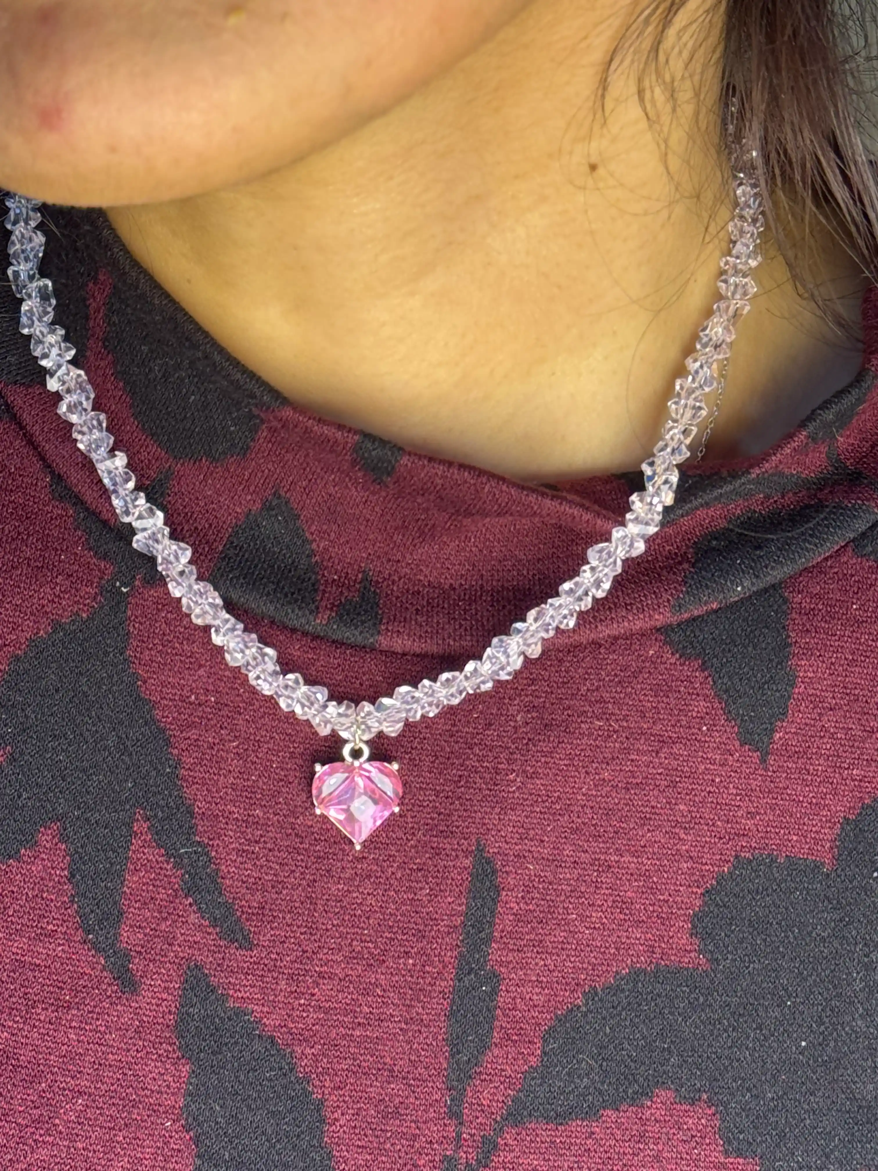 Elegant 4 tasi 1 da choker, ayollar nozik yurak zanjir taqinchoqlari, ayollar marjonlari