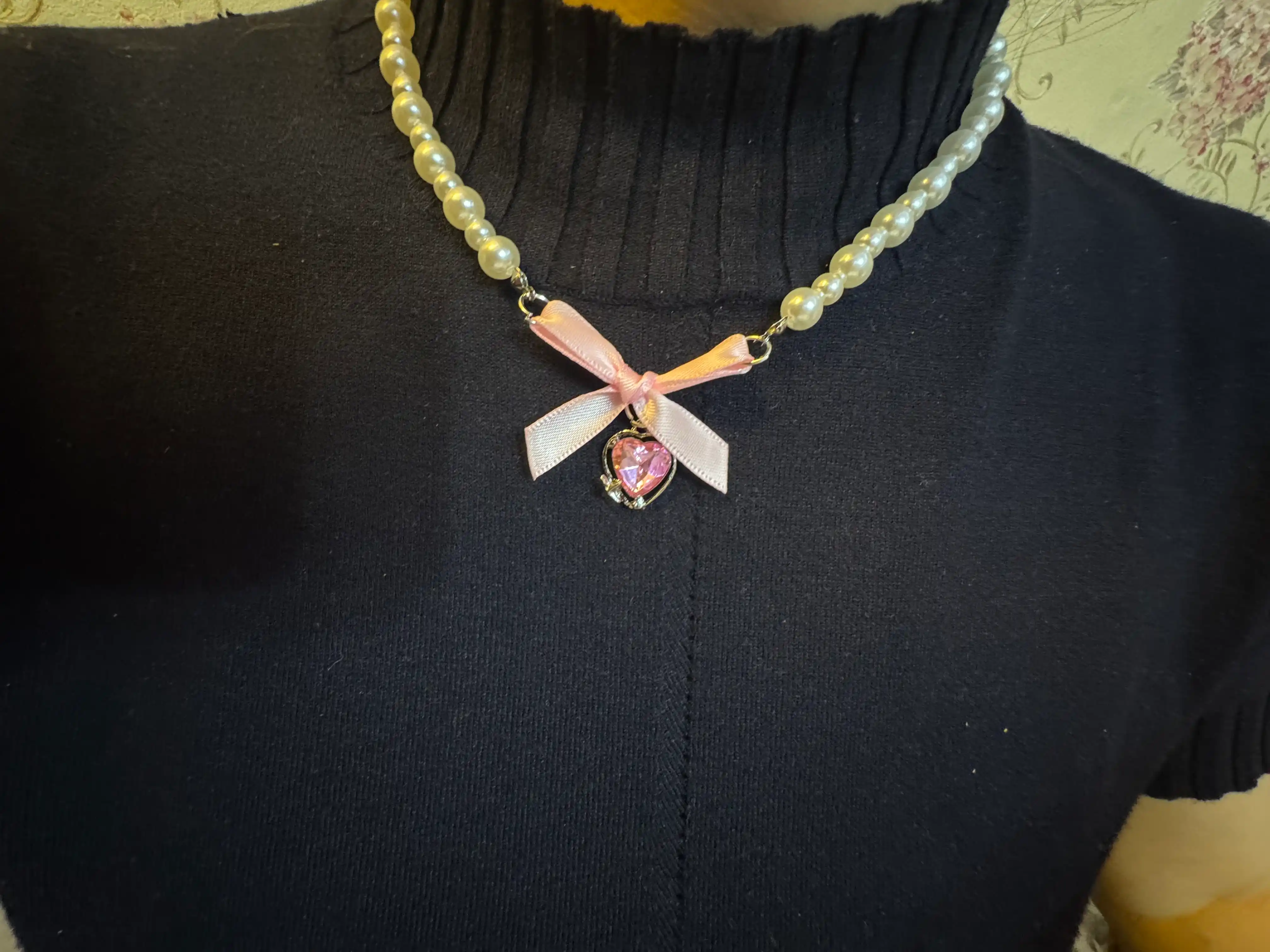 Elegant 4 tasi 1 da choker, ayollar nozik yurak zanjir taqinchoqlari, ayollar marjonlari