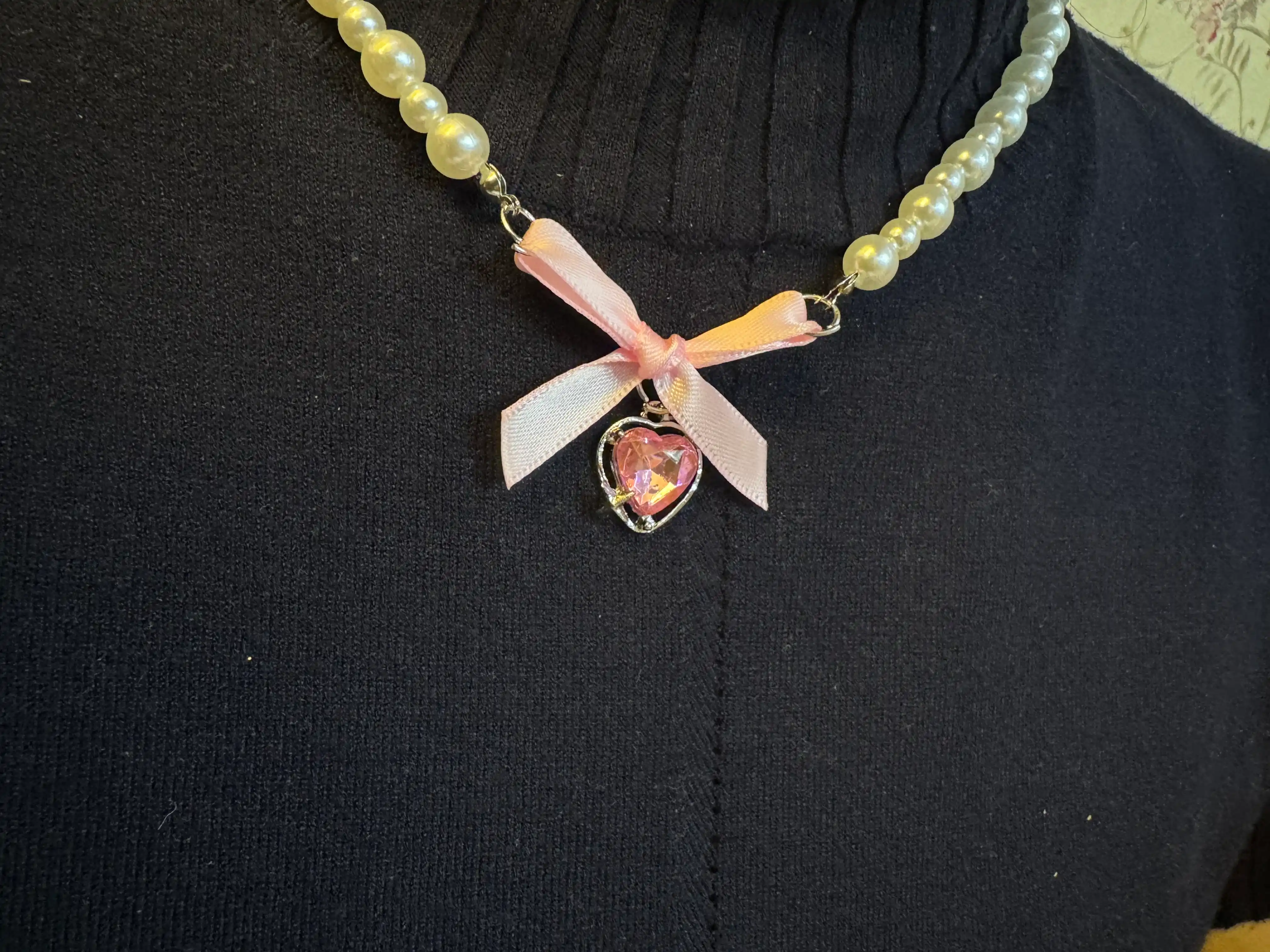 Elegant 4 tasi 1 da choker, ayollar nozik yurak zanjir taqinchoqlari, ayollar marjonlari