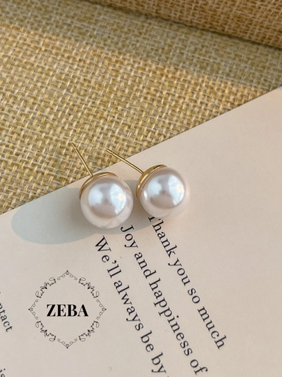 Элегантные, классические серьги под жемчуг — ZEBA-ELEGEAR-СВЕТЖЕЛ