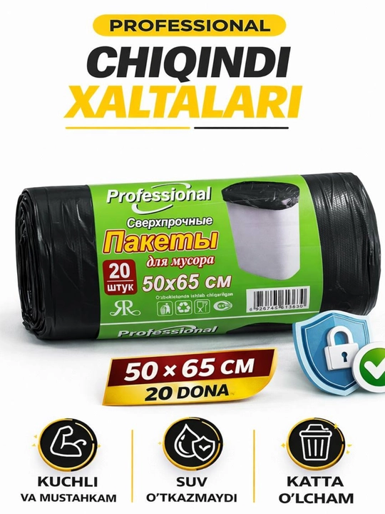 Chiqindi qop, axlat qop, axlat paketlar, chiqindi uchun paketlar - 