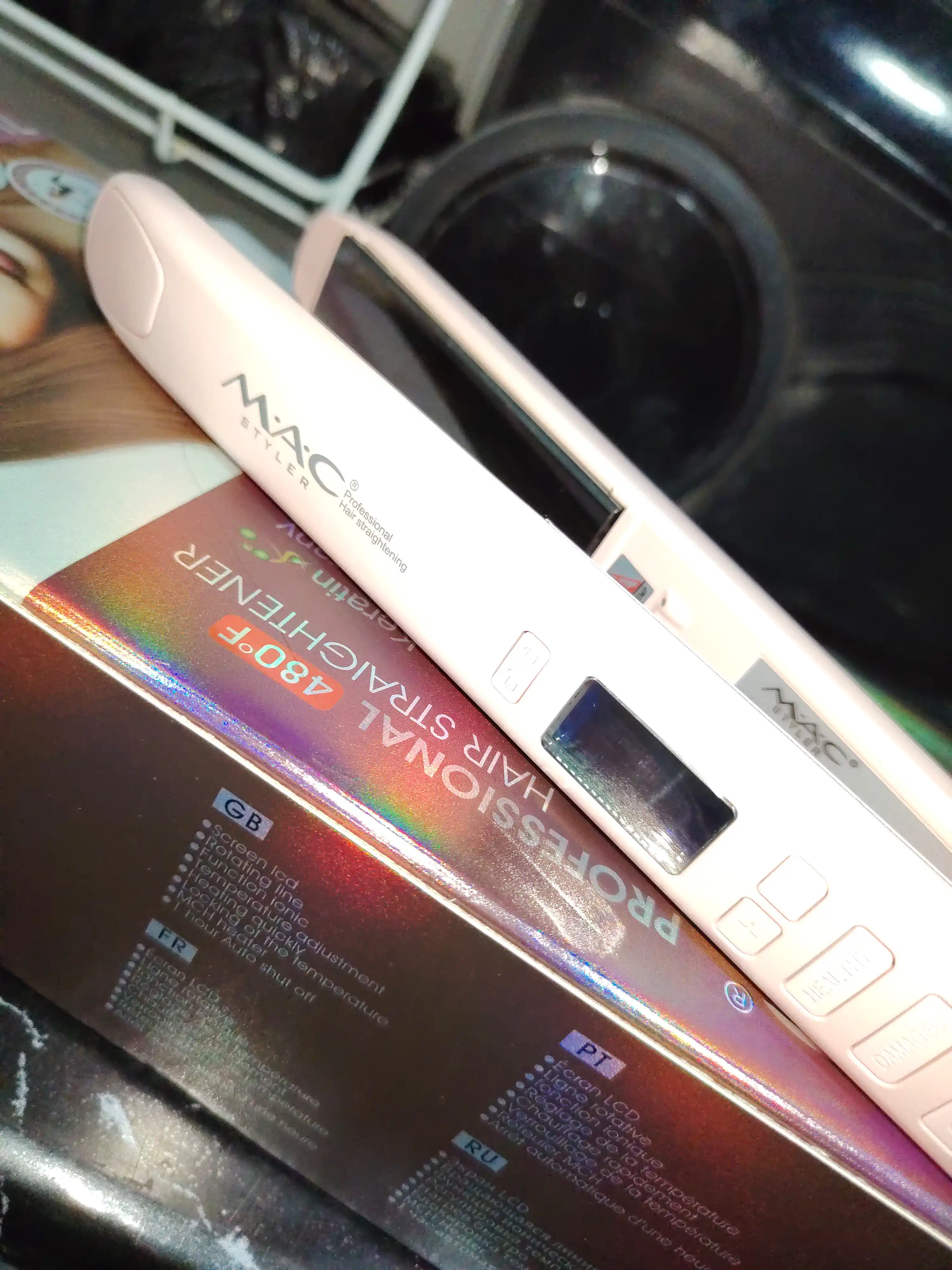 Professional soch tekislovchi dazmol MAC Styler MC-2021 Titan, LCD displeyli