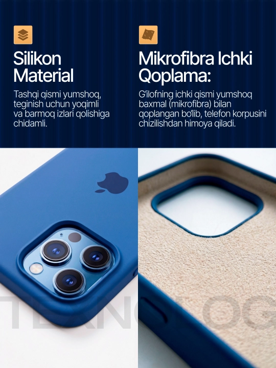 IPhone 11, 12, 13, 14, 15, 16, 17 Pro, Pro max, rangli, silikon g'ilof