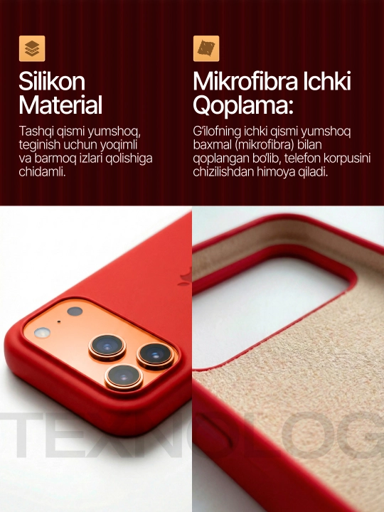 IPhone 11, 12, 13, 14, 15, 16, 17 Pro, Pro max, rangli, silikon g'ilof