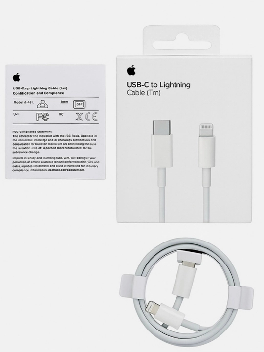 USB-C — Lightning kabel iPhone uchun, tez zaryad (X/11/12/13/14)
