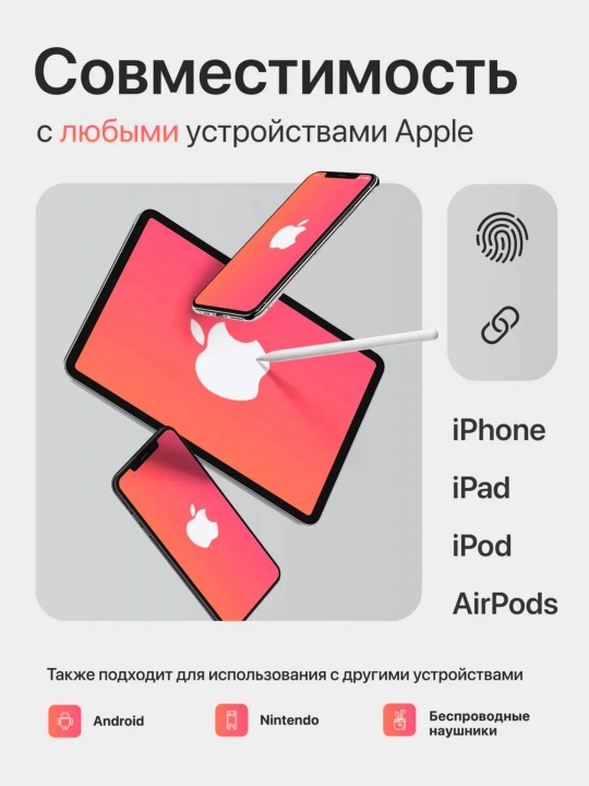 Зарядка 35W для iPhone, быстрая зарядка с кабелем Type-C на Lightning - 
