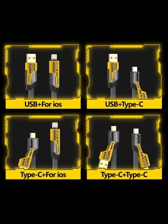 USB 4-в-1 Turbo: Type-C/Lightning/USB-A для быстрой зарядки