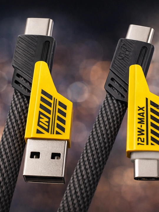 USB 4‑в‑1 Turbo кабель — Type‑C / Micro‑USB / USB‑A, быстрая зарядка - 