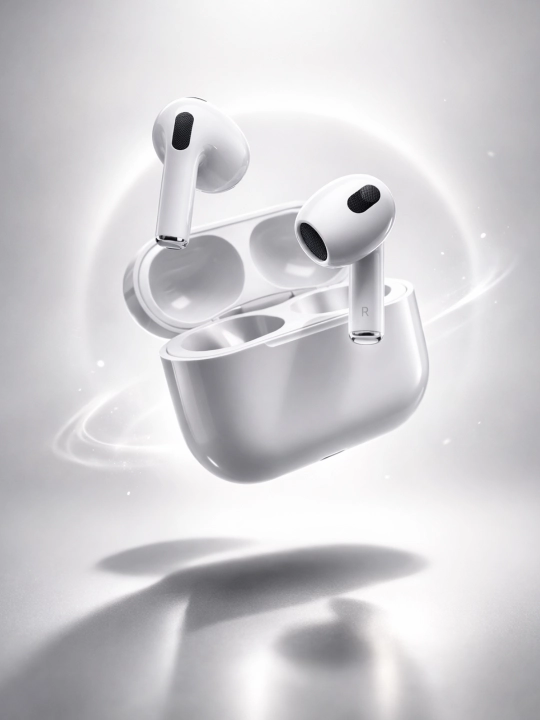 Pro 3 Simsiz Bluetooth naushniklari — oq/qora, sensorli, kuchli bass