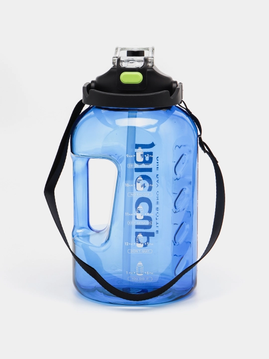 Suv va ichimliklar uchun trubkali katta butilka, 3000 ml, BIG Cup