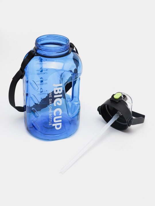 Suv va ichimliklar uchun trubkali katta butilka, 3000 ml, BIG Cup