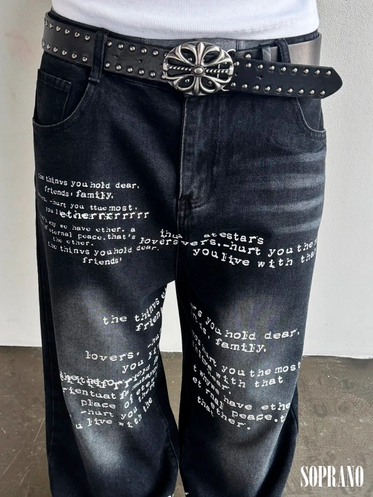 ETHER keng baggy jinsilar, erkaklar, ayollar va o‘smirlar uchun, o‘lchamlar S–XXXL