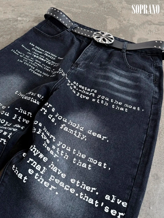 ETHER keng baggy jinsilar, erkaklar, ayollar va o‘smirlar uchun, o‘lchamlar S–XXXL