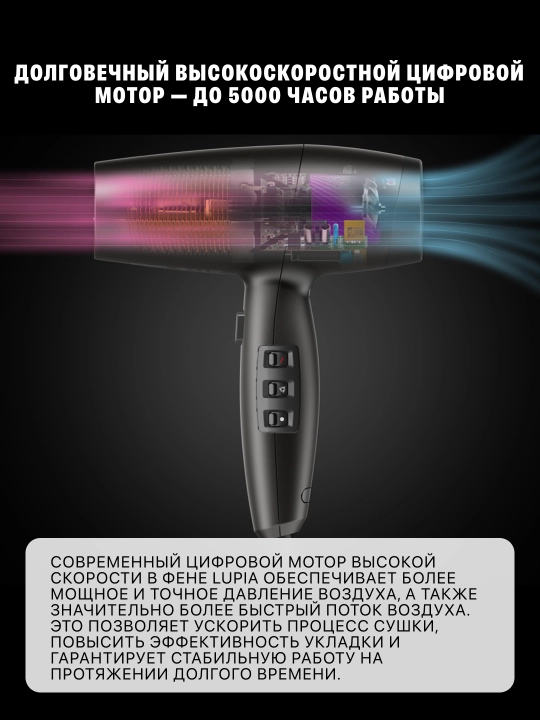 Фен для волос BaBylissPRO LUPIA BAB7600E