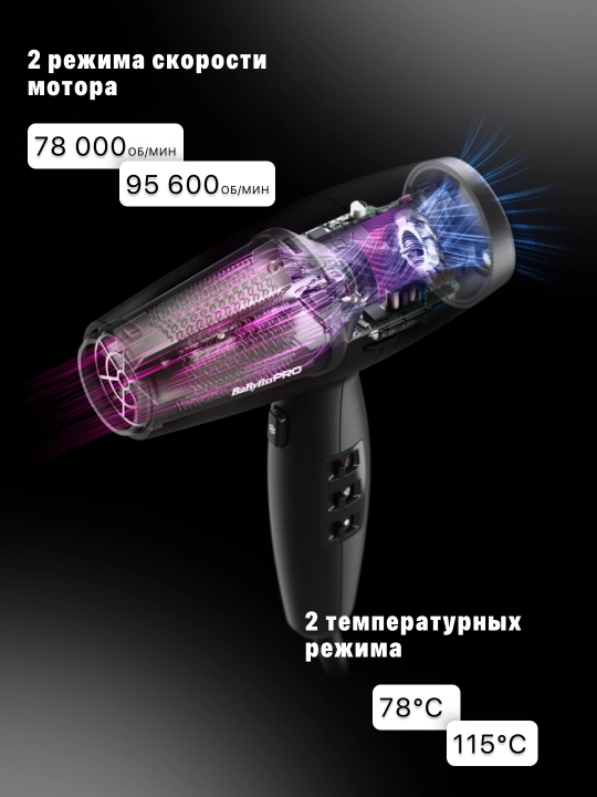Фен для волос BaBylissPRO LUPIA BAB7600E