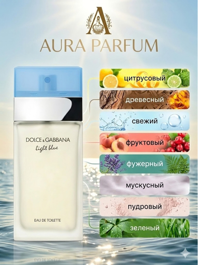 Духи для женщин, Dolce Gabbana Light Blue духи для женщин подходят для любого сезона