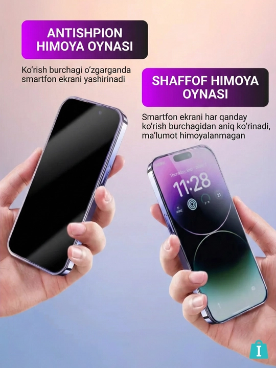 Ramkasiz himoya oynasi iPhone uchun, qora hoshiyasiz, 13, 14, 15, 16, 17, Pro va Pro Max