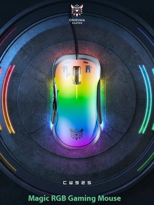 Игровая мышь ONIKUMA CW925 RGB, 12800 DPI, 7 кнопок, 1000 Гц, проводная USB для ПК