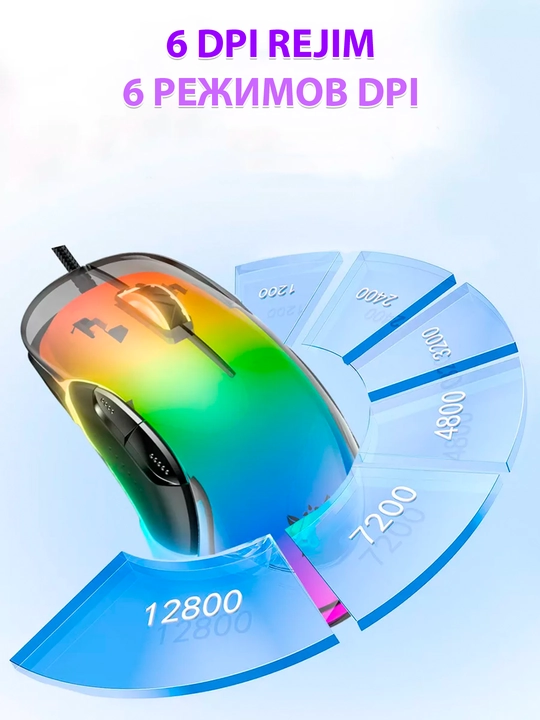 Игровая мышь ONIKUMA CW925 RGB, 12800 DPI, 7 кнопок, 1000 Гц, проводная USB для ПК