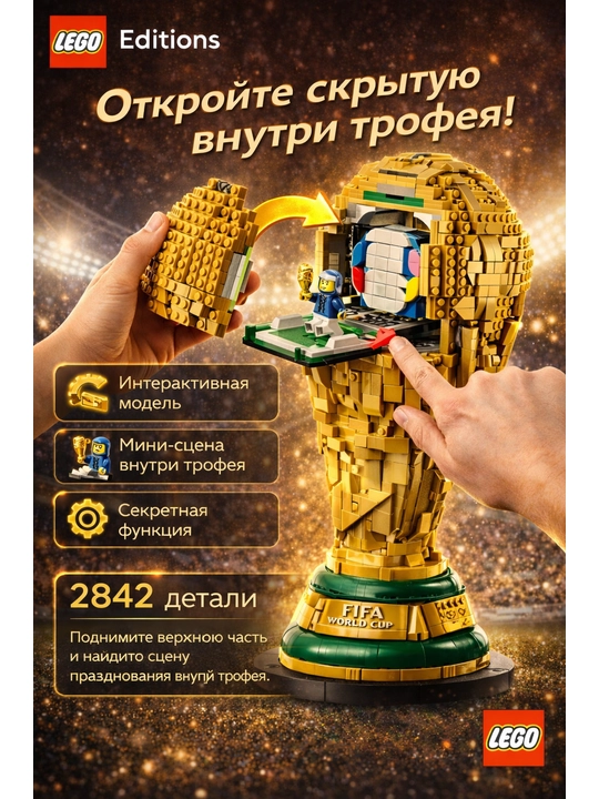 Konstruktor LEGO Editions 43020 Futbol bo‘yicha jahon chempionati rasmiy kubogi
