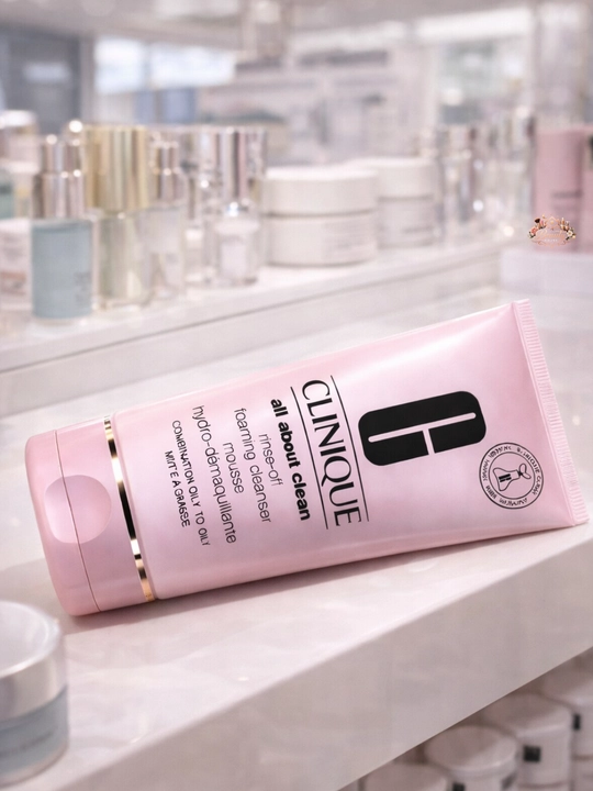 Clinique All About Clean Foaming Cleanser, пенка для умывания для комбинированной кожи